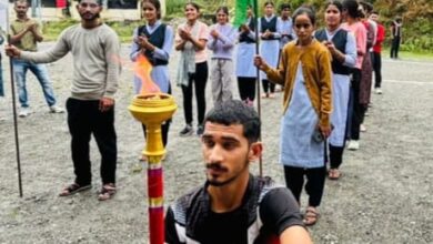 एसएमआर जनजातीय पीजी कॉलेज में मशाल रैली के साथ वार्षिक क्रीड़ा समारोह का आगाज